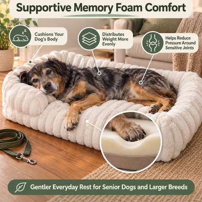 Calming Orthopedic Dog Bed With Waterproof Removable Cover