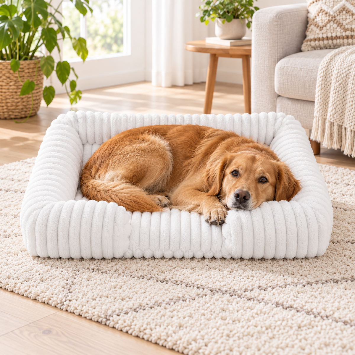 Calming Orthopedic Dog Bed With Waterproof Removable Cover