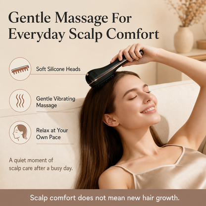 Five-Speed Electric Silicone Vibrating Scalp Massage Comb