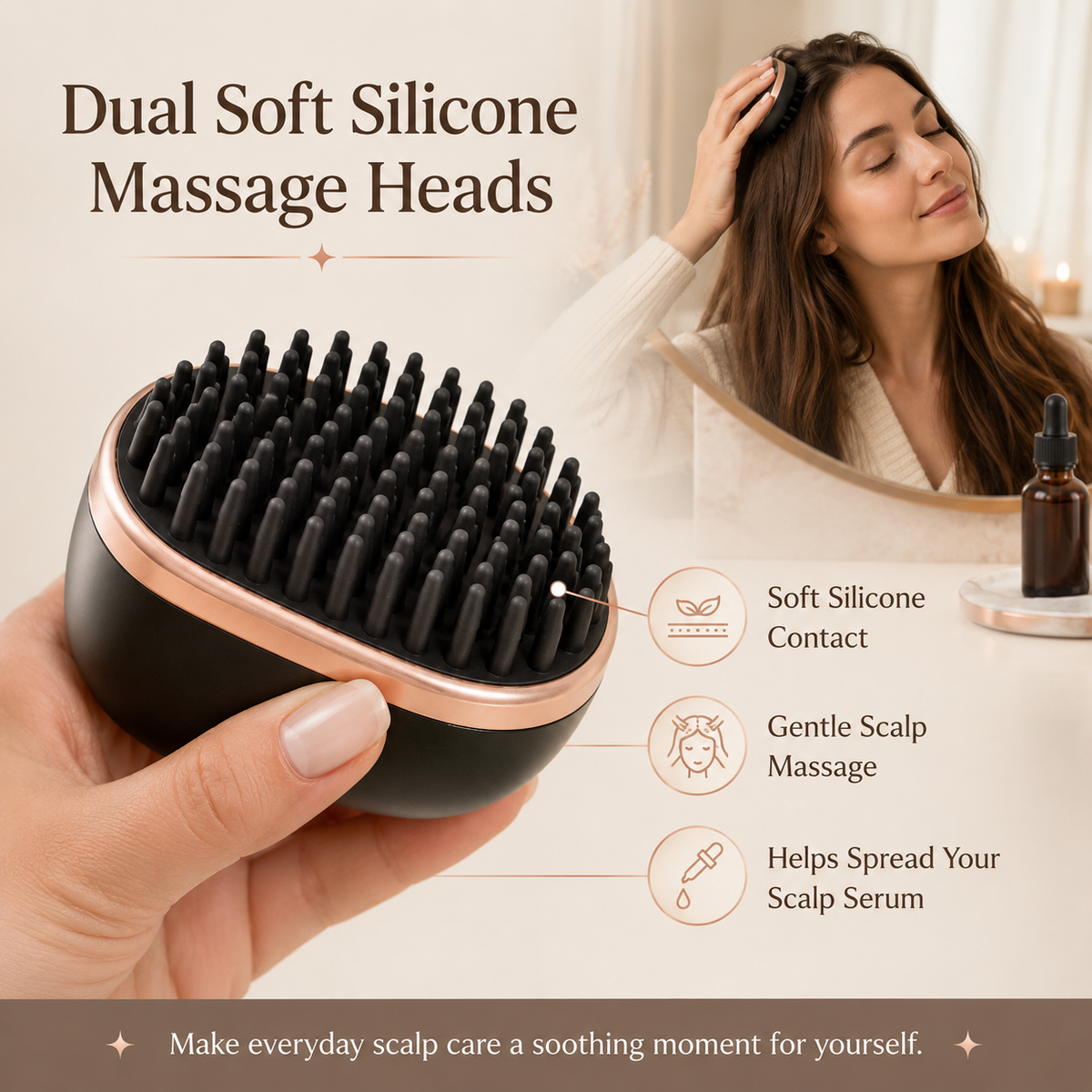 Five-Speed Electric Silicone Vibrating Scalp Massage Comb