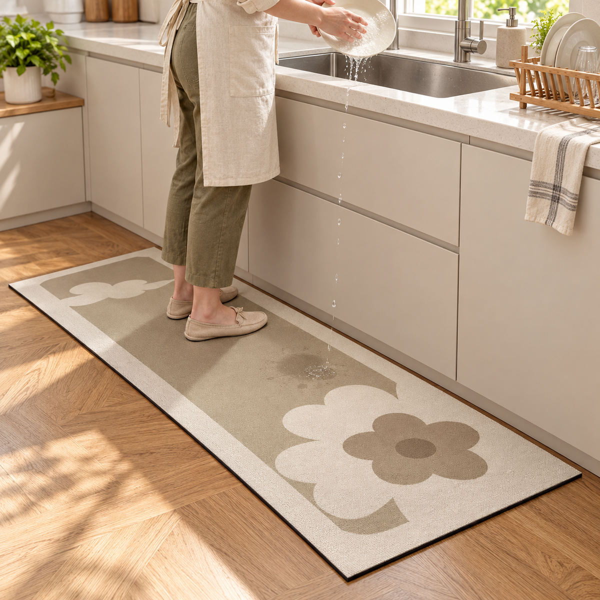 Japanese-Style Absorbent Non-Slip Diatomite Kitchen Floor Mat