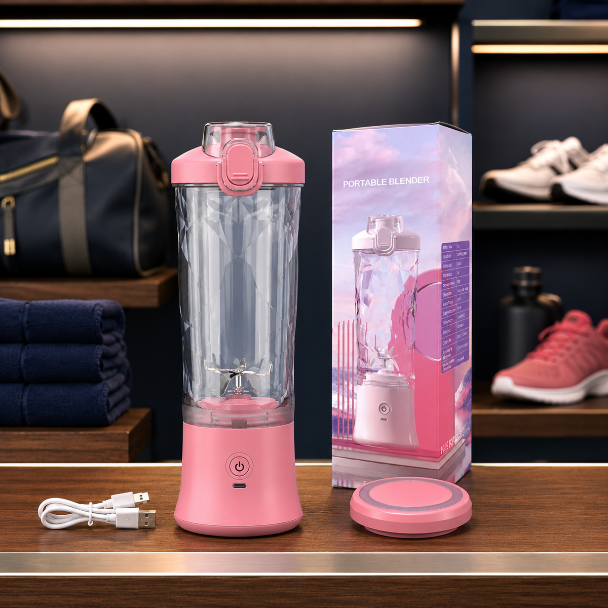 Portable USB Rechargeable Smoothie Blender - 600ml | 20floz