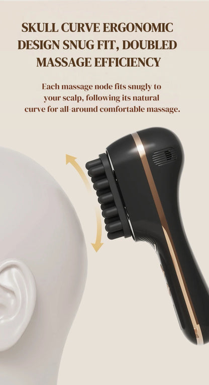 Electric Scalp Massage Comb 5-Speed Dual Silicone Head High Frequency Vibration Anti Hair Loss Hair Growth Scalp Massager