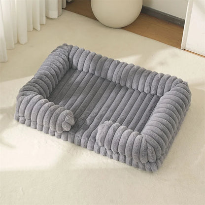 S M L XL XXL Calming Dog Bed Orthopedic Memory Foam Sofa Couch Waterproof Removable Cover Plush Mat for Small Medium Large Dogs