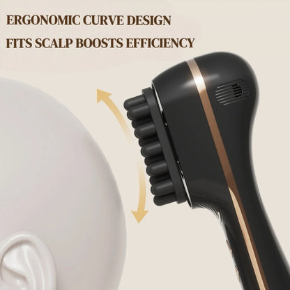 Electric Scalp Massage Comb 5-Speed Dual Silicone Head High Frequency Vibration Anti Hair Loss Hair Growth Scalp Massager