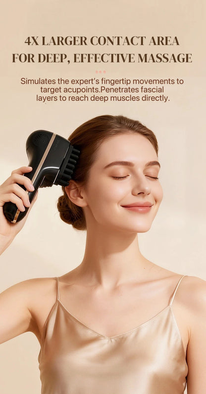 Electric Scalp Massage Comb 5-Speed Dual Silicone Head High Frequency Vibration Anti Hair Loss Hair Growth Scalp Massager