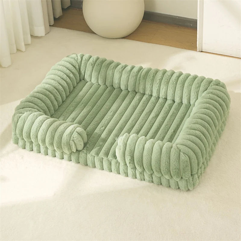 S M L XL XXL Calming Dog Bed Orthopedic Memory Foam Sofa Couch Waterproof Removable Cover Plush Mat for Small Medium Large Dogs