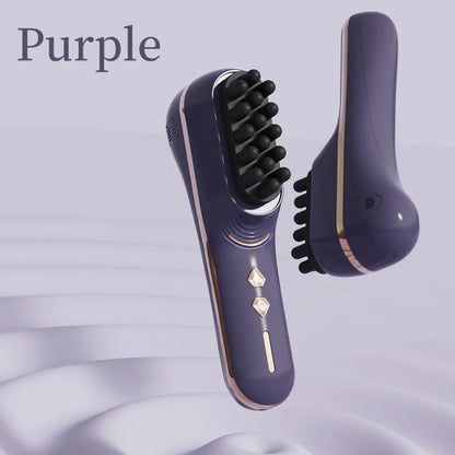 Electric Scalp Massage Comb 5-Speed Dual Silicone Head High Frequency Vibration Anti Hair Loss Hair Growth Scalp Massager