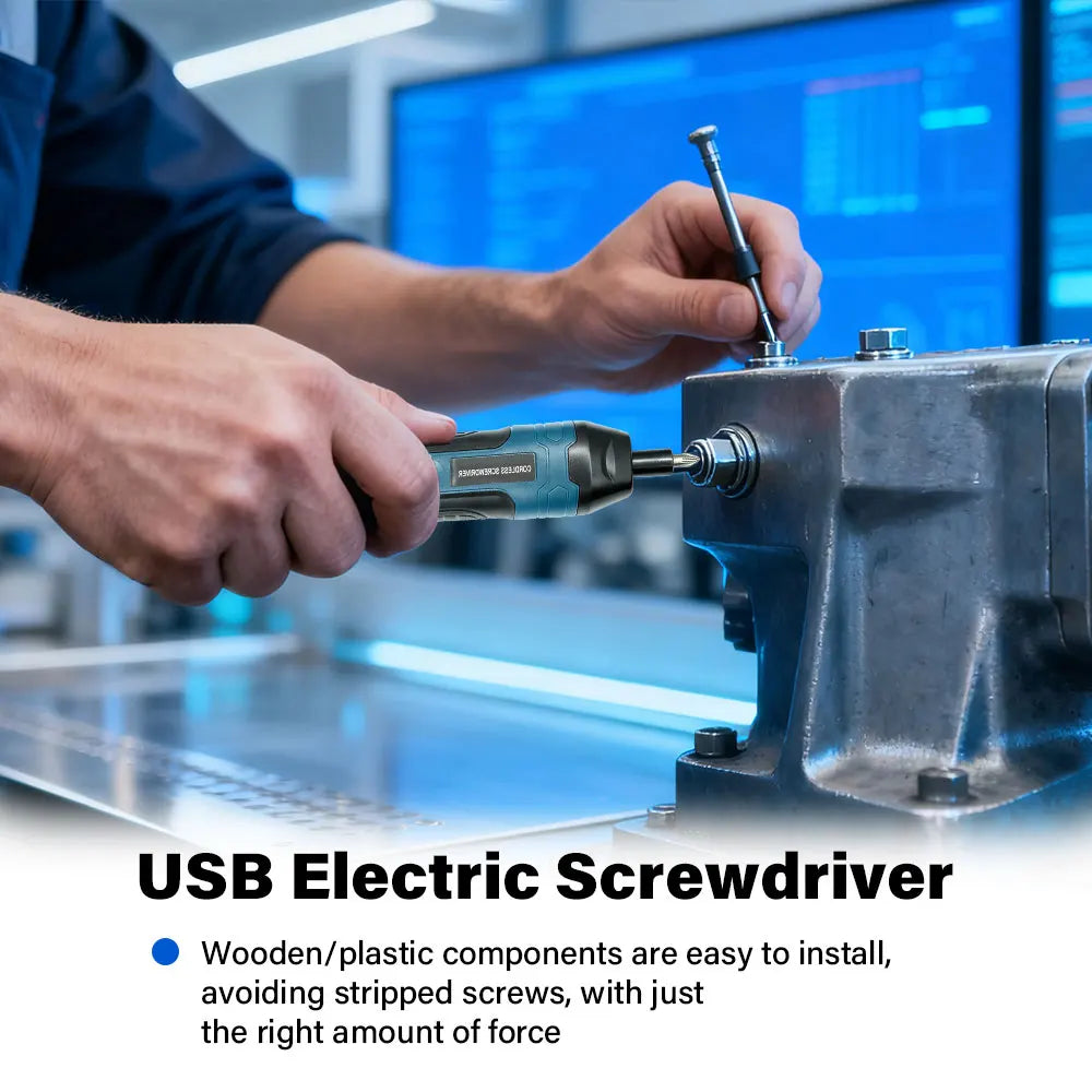 1300MAH Rechargeable Cordless Electric Screwdriver Set 3.6V Power Screwdrivers Drill 4 Torque Screw Driver Household Repair Tool
