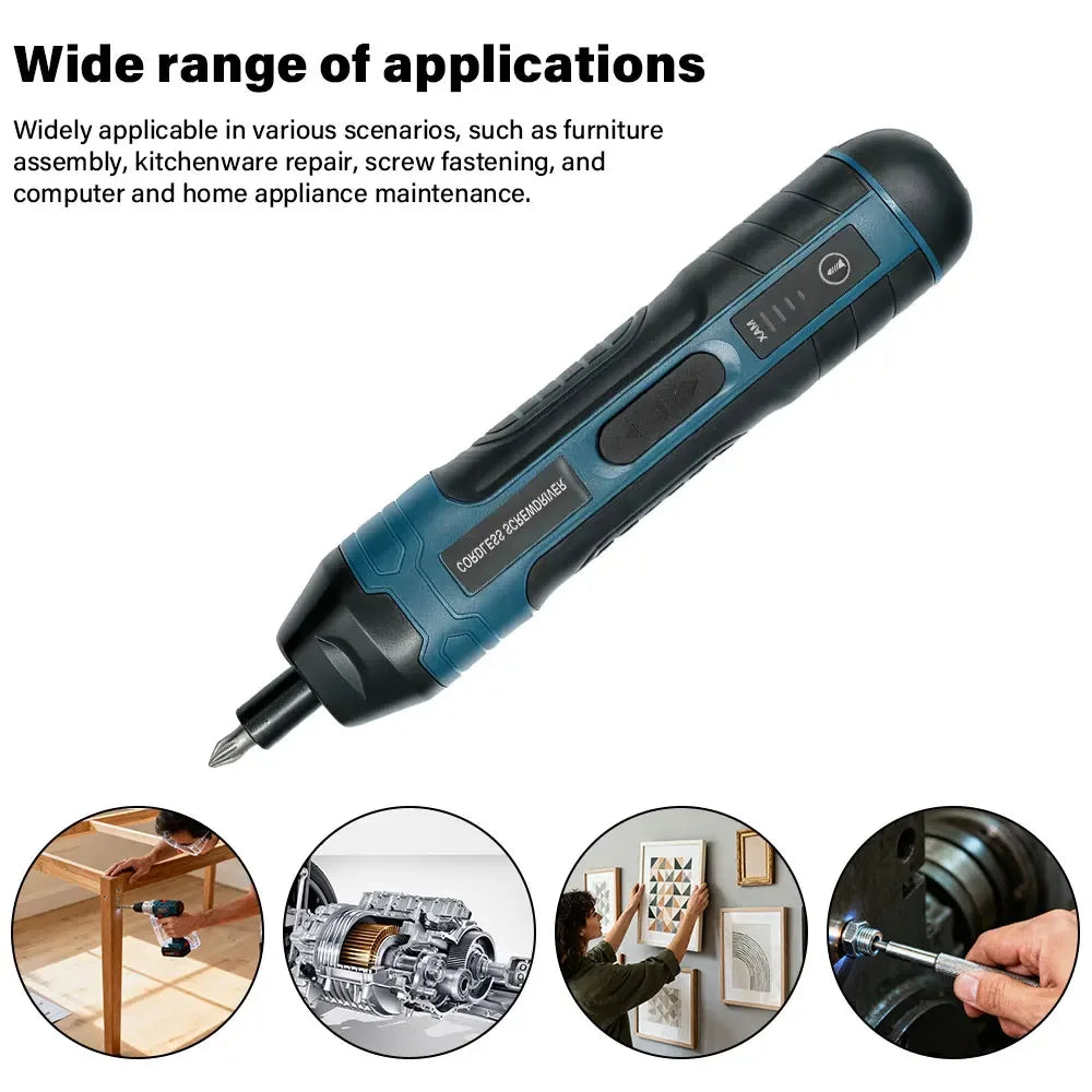 1300MAH Rechargeable Cordless Electric Screwdriver Set 3.6V Power Screwdrivers Drill 4 Torque Screw Driver Household Repair Tool