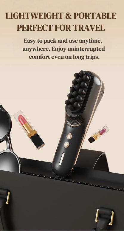 Electric Scalp Massage Comb 5-Speed Dual Silicone Head High Frequency Vibration Anti Hair Loss Hair Growth Scalp Massager