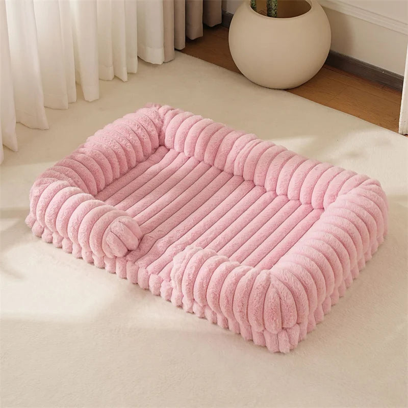 S M L XL XXL Calming Dog Bed Orthopedic Memory Foam Sofa Couch Waterproof Removable Cover Plush Mat for Small Medium Large Dogs
