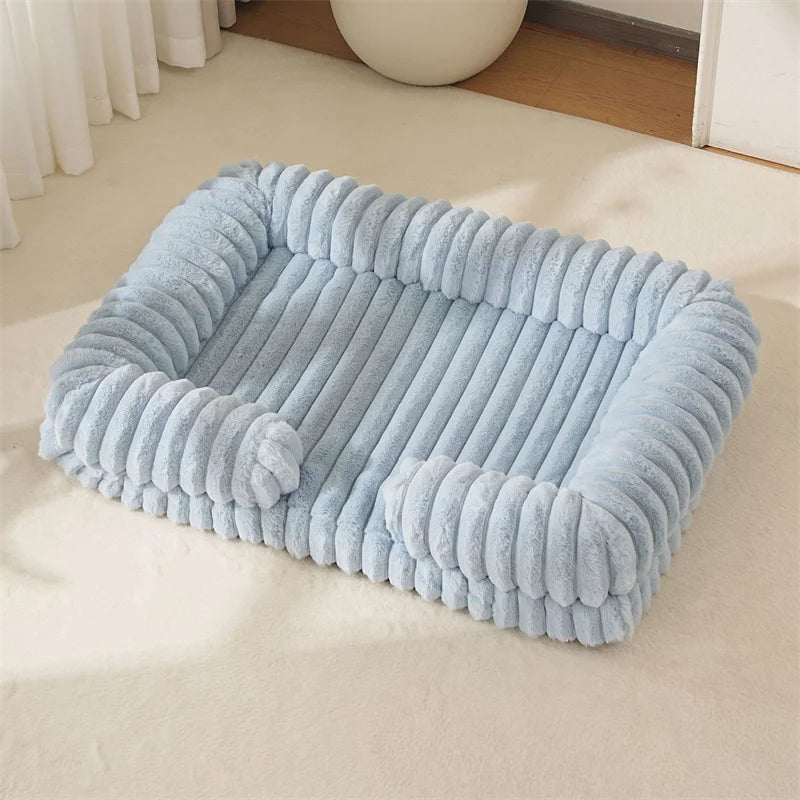 S M L XL XXL Calming Dog Bed Orthopedic Memory Foam Sofa Couch Waterproof Removable Cover Plush Mat for Small Medium Large Dogs