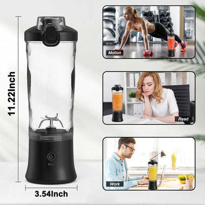 Portable Blender Electric Juicer 600ML Fruit Mixers 4000mAh USB Rechargeable Smoothie Mini Blender Multifunction Juice Maker