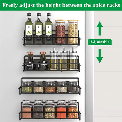 Magnetic Spice Rack for Refrigerator, Magnetic Shelf, Fridge Magnet Organizer, Magnetic Fridge Shelf for Kitchen Organization