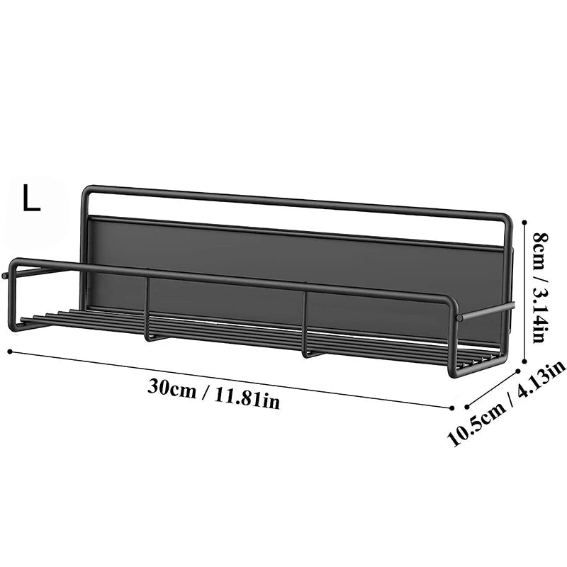 Magnetic Spice Rack for Refrigerator, Magnetic Shelf, Fridge Magnet Organizer, Magnetic Fridge Shelf for Kitchen Organization