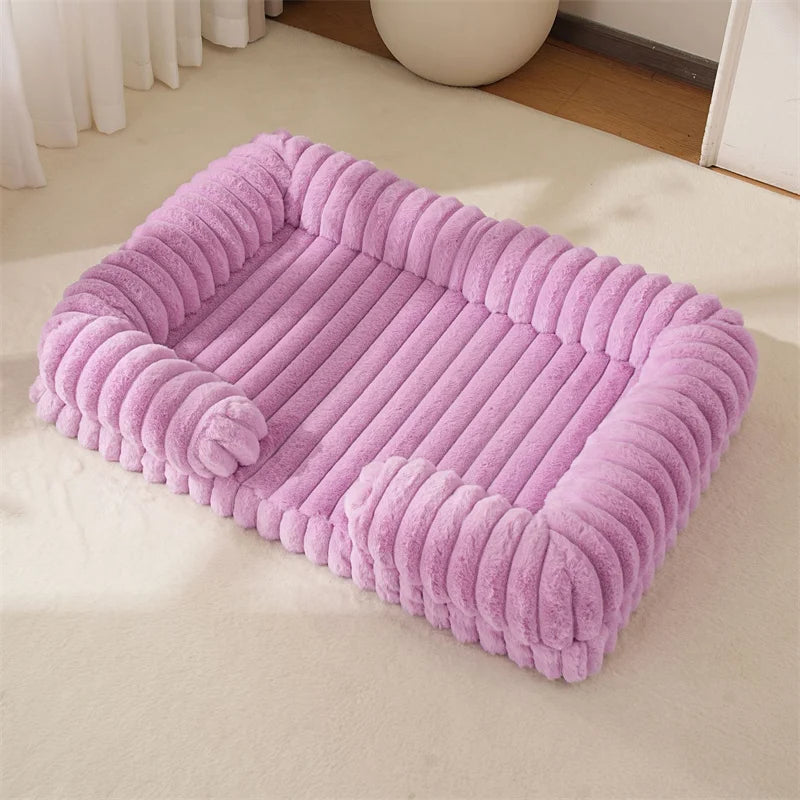 S M L XL XXL Calming Dog Bed Orthopedic Memory Foam Sofa Couch Waterproof Removable Cover Plush Mat for Small Medium Large Dogs