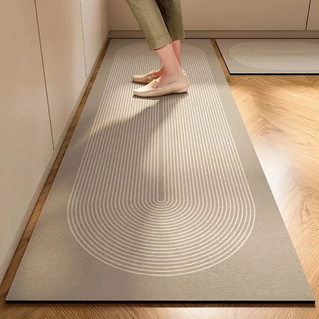 New 1 PC Japanese Style Soft Kitchen Diatomite Mud Floor Mat, Super Anti Slip, Super Absorbent, Easy to Handle Carpet
