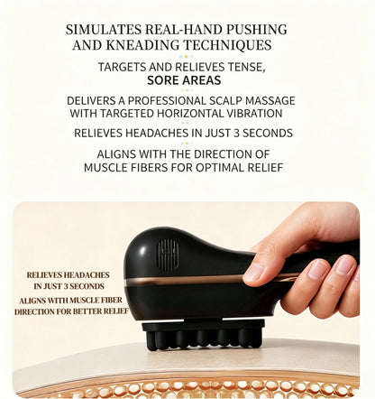 Electric Scalp Massage Comb 5-Speed Dual Silicone Head High Frequency Vibration Anti Hair Loss Hair Growth Scalp Massager