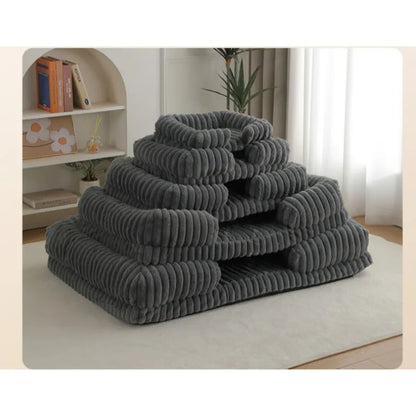 S M L XL XXL Calming Dog Bed Orthopedic Memory Foam Sofa Couch Waterproof Removable Cover Plush Mat for Small Medium Large Dogs