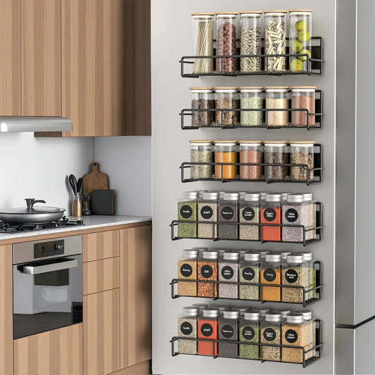 Magnetic Spice Rack for Refrigerator, Magnetic Shelf, Fridge Magnet Organizer, Magnetic Fridge Shelf for Kitchen Organization