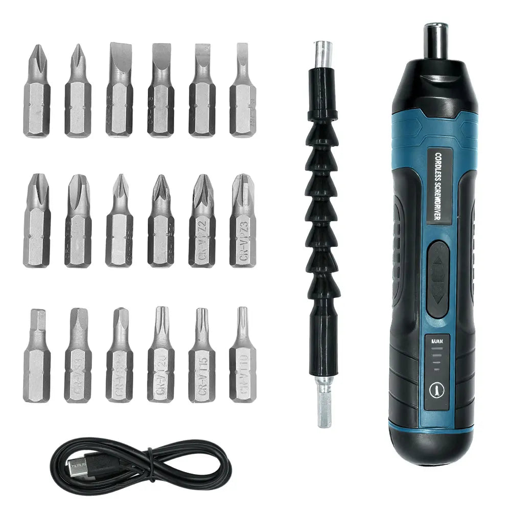 1300MAH Rechargeable Cordless Electric Screwdriver Set 3.6V Power Screwdrivers Drill 4 Torque Screw Driver Household Repair Tool