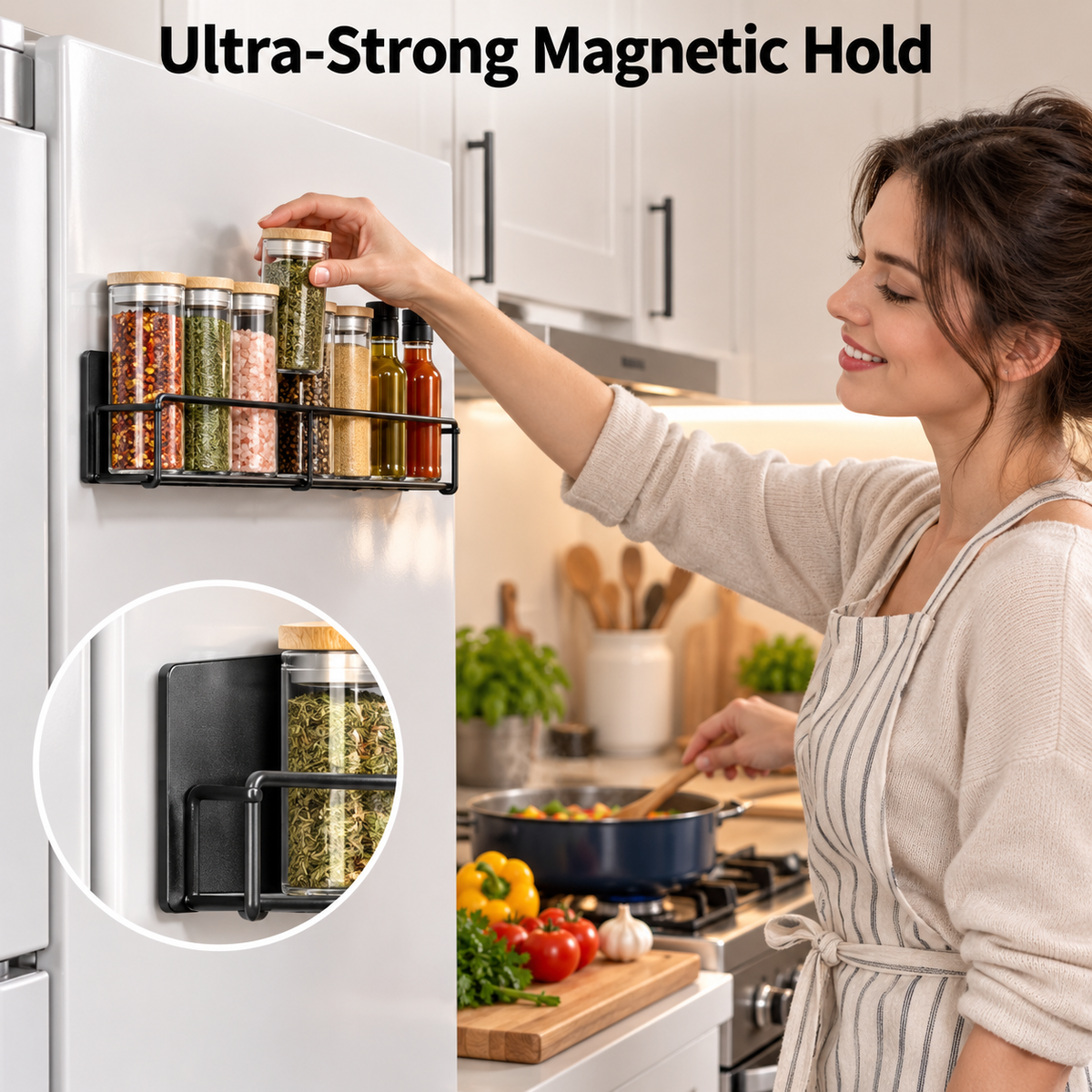 Strong Magnetic Storage Spice Rack