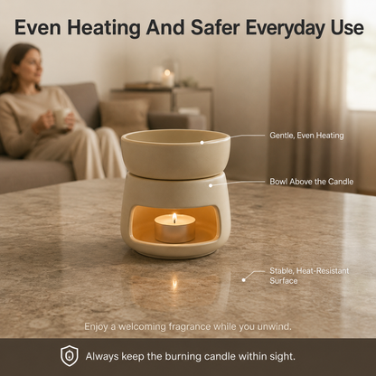 Stylish Indoor Ceramic Aromatherapy Oil Burner